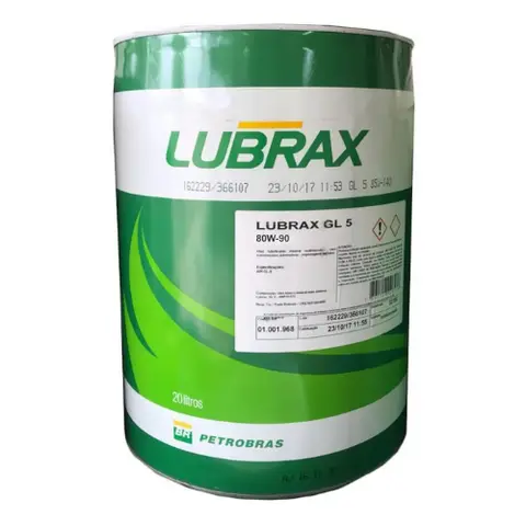 Óleo Lubrax 80W90 20L Transmissão Engrenagem GL5
