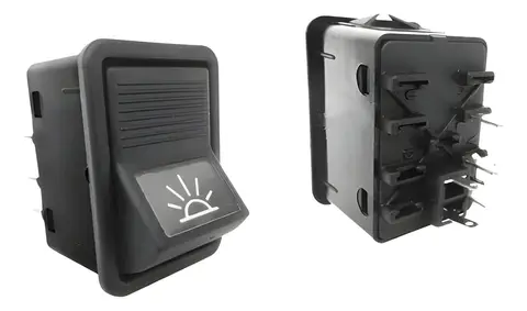 Botão Luz Motorista 24V Caminhão Ônibus
