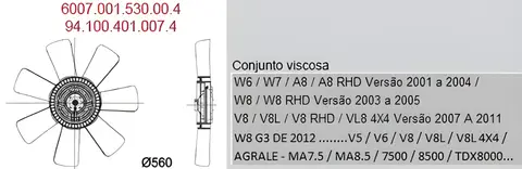 Kit Viscosa Hélice para Agrale 6000 8500