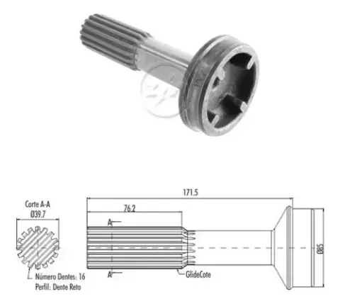 Ponteira Cardan MB 710 912 Accelo L709 LO812