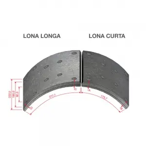 Jogo Lona Freio para MB O364 O371 O400 O500