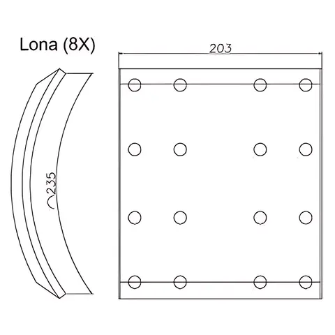 Lona Freio para Scania F94 K124 P114 R124