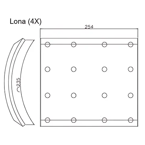 Jogo Lona Freio para Scania R113 R124