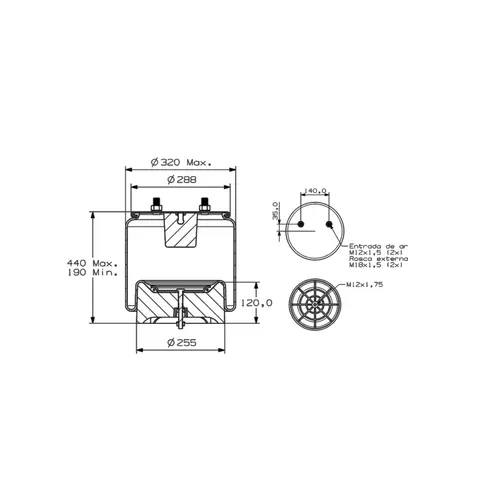 Kit Mola Ar 1T17 GKA-5.5 P/ Suspensão Saf Kll