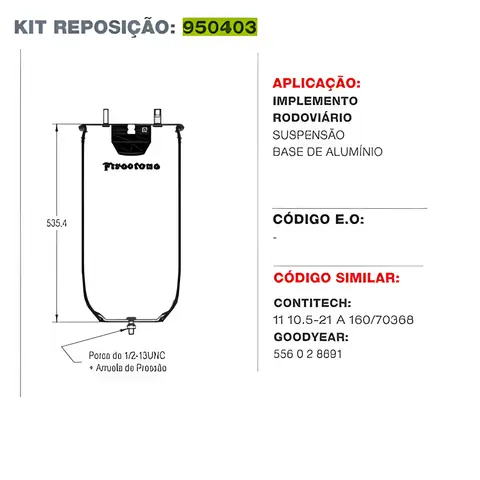 Mola Pneumática Eixo Ibero Carretas Manos