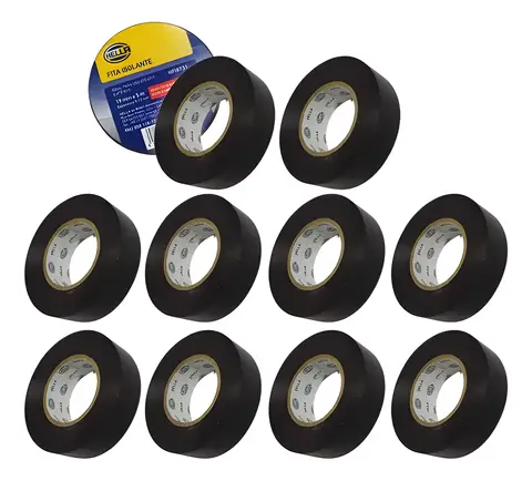 Fita Isolante 19MM X 5M Preta Hella 750V