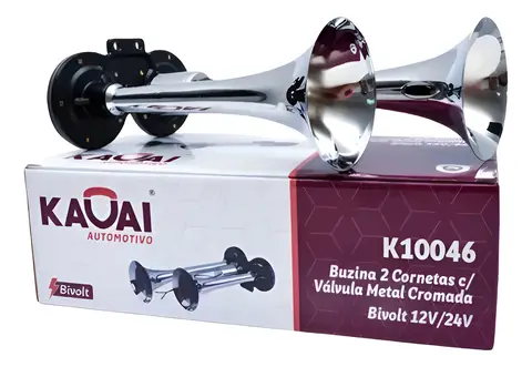 Buzina Ar Dupla 2 Cornetas Bivolt Universal