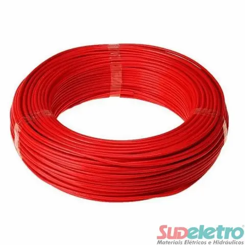 Cabo Elétrico Vermelho 0,75MM Rolo 100M