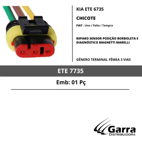 Chicote Sensor Borboleta Nova Delivery