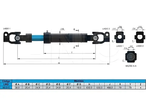 Coluna de Direção para Iveco Tector