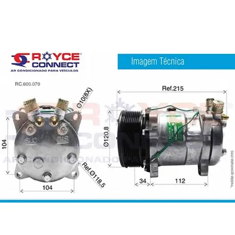 Compressor Ar Condicionado 5H14 8PK 24V