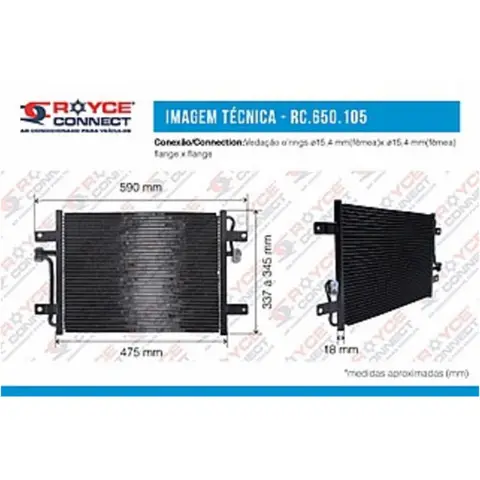 Condensador Fiat Palio e Siena 96/08 Royce
