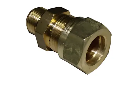 Conector União M16x1,5 Tubo 16MM C/ Porca Anilha
