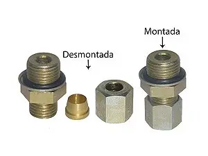 Conexão 90 Graus F.8MM Oring S-clip Ar Cond