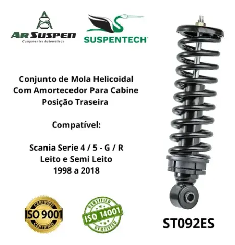 Conjunto Mola Cabine Traseira para Scania Série 4 5