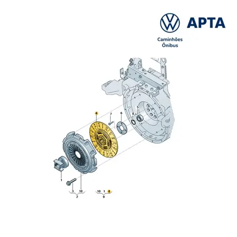 Disco Embreagem VW Delivery 9170 11180