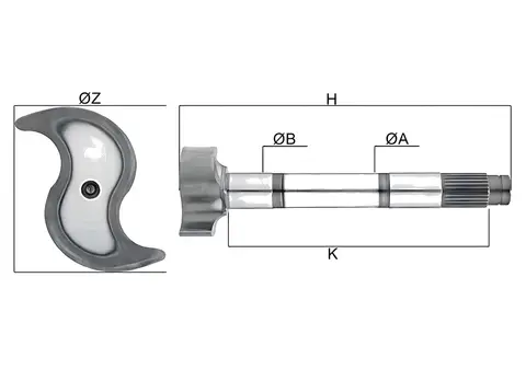 Eixo Expansor Bendix 28 Estrias para Iveco