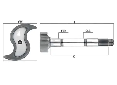 Eixo Expansores S Freio Ar 335MM 28ESTRIAS