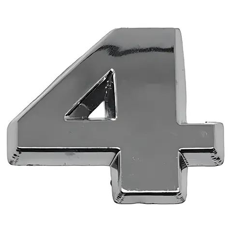 Emblema Número 4 Cromado VW Caminhões