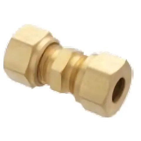 Emenda Dupla 8MM Latão Tubo Freio Carreta