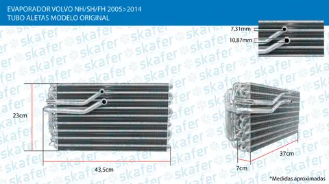 Evaporador para Caminhão Volvo Nh-sh