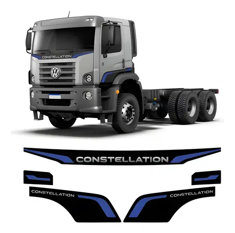 Faixa Impact Azul VW Constellation Cab Simples