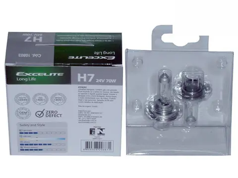 Kit 2 Lâmpadas H7 24V 70W Caminhão Ônibus Original