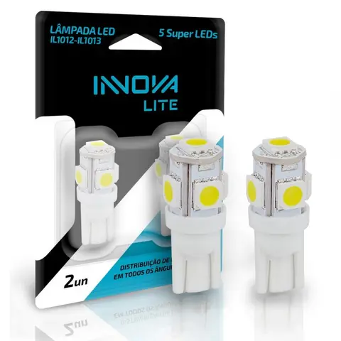 Kit Par Lâmpada LED Pingão Branco Frio 12V