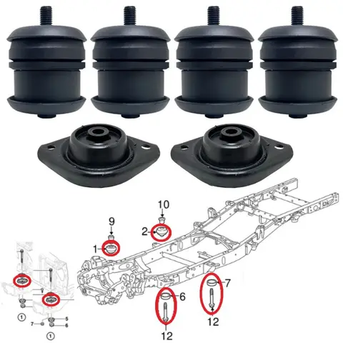 Kit Suspensão Cabine para Scania P114 P124 R114 T124