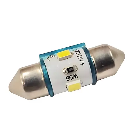 Lâmpada LED Torpedo 29MM 24V Teto Cabine C/ 10