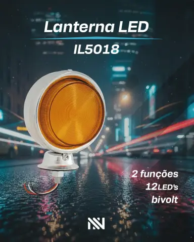 Lanterna Foguinho 24V 12 Leds Lente Alta Bojuda