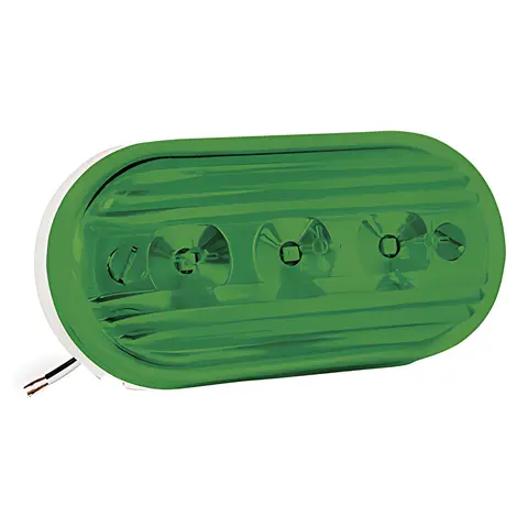 Lanterna Lateral LED Verde para Carretas