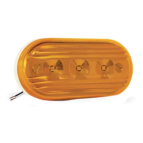 Lanterna LED Amarela Bivolt Carreta Semi Reboque