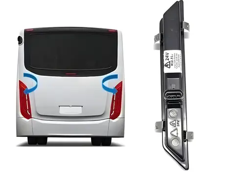 Lanterna LED Ré 24V Caminhão Carreta