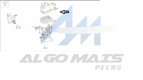 Manopla Câmbio MB Axor 1933 2035 2040 2540