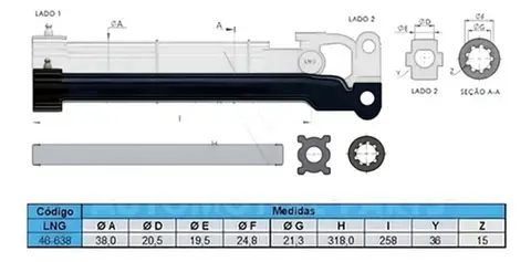 Meia Coluna Direção Hidráulica VW