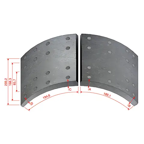 Lona Freio Traseiro para Iveco Eurotrakker
