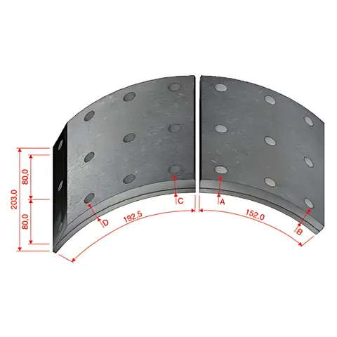Lona Freio Traseira para Volvo N10 N12 NL10 NL12
