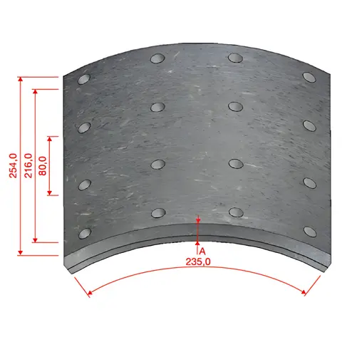 Lona Freio Traseiro para Scania G360 G380 G400 G440