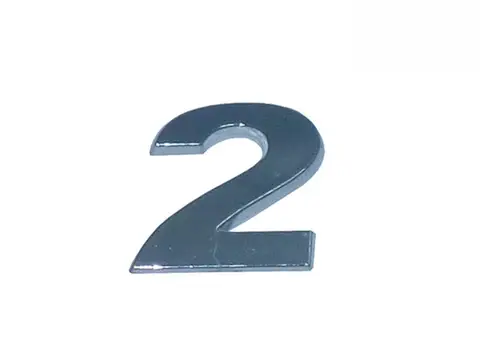 Emblema Número 2 Injetado e Cromado