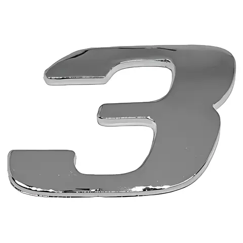 Numeral 3 Cromado MB Atego Axor Chassi