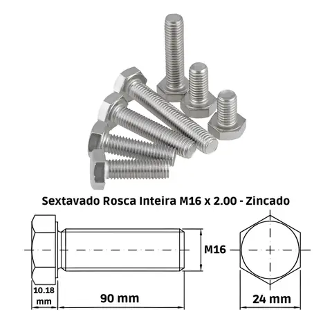 Parafuso Meritor M16 X 2 X 90 Eixo D-120