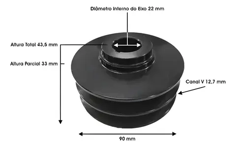 Polia Alternador para Marcopolo 150A