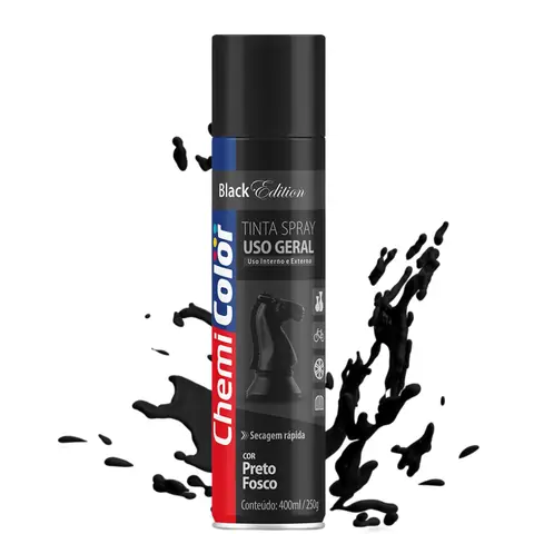 Tinta Spray Preto Fosco 400ML