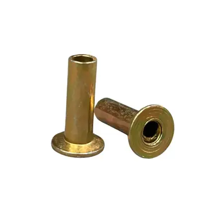 Rebite Ferro Semi Tubular Bicromatizado