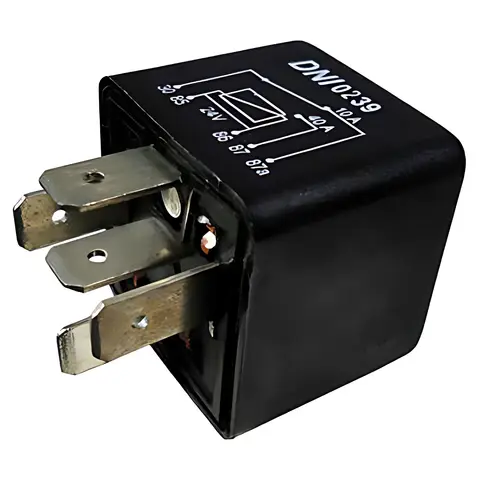 Relé 5 Terminais C/ Suporte 40/10A 24V