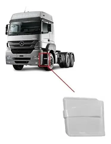 Tampa Estribo Inferior LE MB Axor C/ Suportes