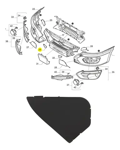 Tampa Para-choque para Iveco Daily 2022