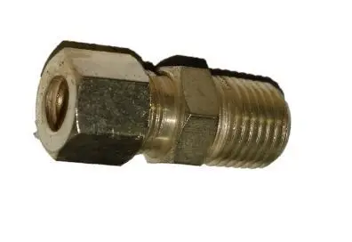 União Reta 1/4 Npt X 5/16 Tubo C/ Porca e Anilha
